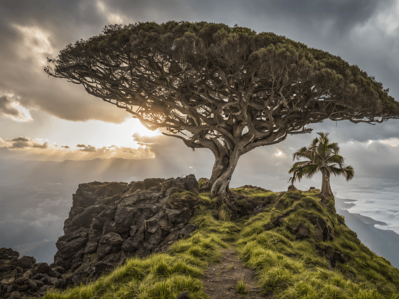 ai generated, mountain, tree, socotra, yemen, island, sunset, nature, sea, socotra, socotra, socotra, socotra, socotra, yemen